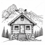 Alpine Chalet Cabin Coloring Pages 3
