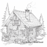 Alpine Chalet Cabin Coloring Pages 4