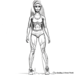 Amazing Athlete Barbie Outfit Coloring Pages 2