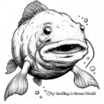 Amazing Blobfish and Other Sea Creatures Coloring Pages 1