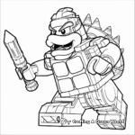 Amazing Lego Koopa Troopa Coloring Pages 1