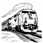 Amtrak Cargo Train Coloring Sheets 1