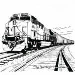 Amtrak Cargo Train Coloring Sheets 2