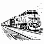 Amtrak Cargo Train Coloring Sheets 3