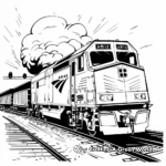 Amtrak Cargo Train Coloring Sheets 4