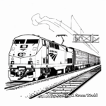 Amtrak Freight Train Coloring Pages 1