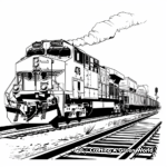 Amtrak Freight Train Coloring Pages 2