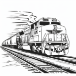 Amtrak Freight Train Coloring Pages 3