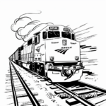 Amtrak Freight Train Coloring Pages 4