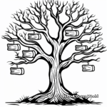 Ancestral Family Tree Coloring Pages 1