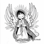 Angel and Our Lady of Guadalupe Coloring Pages 1