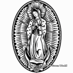 Angel and Our Lady of Guadalupe Coloring Pages 2