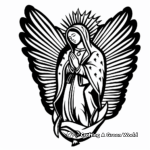 Angel and Our Lady of Guadalupe Coloring Pages 4