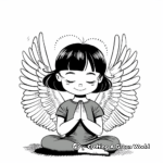 Angel Praying Hands Coloring Pages 1