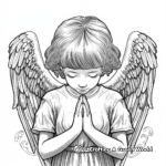 Angel Praying Hands Coloring Pages 3