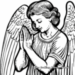 Angel Praying Hands Coloring Pages 4