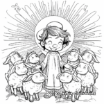 Angelic Annunciation to the Shepherds Coloring Pages 2