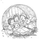 Angels Announcing Birth of Jesus Coloring Pages 1