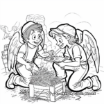 Angels Announcing Birth of Jesus Coloring Pages 4