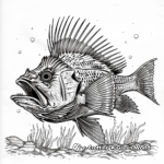 Angler Fish in the Deep: Seabed-Scene Coloring Pages 2