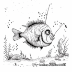 Angler Fish in the Deep: Seabed-Scene Coloring Pages 3