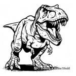 Angry T-Rex Roaring Coloring Pages 1