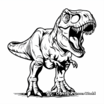 Angry T-Rex Roaring Coloring Pages 3