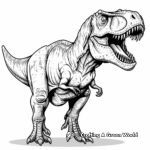 Angry T-Rex Roaring Coloring Pages 4