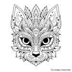 Animal-Themed Mask Coloring Pages 1
