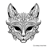 Animal-Themed Mask Coloring Pages 2