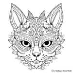 Animal-Themed Mask Coloring Pages 4