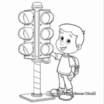 Animated Traffic Light Coloring Pages for Kids 2
