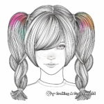 Anime-Inspired Rainbow Hair Coloring Pages 1