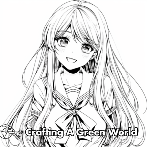 Long Hair Anime Girl Coloring Pages - Free & Printable!