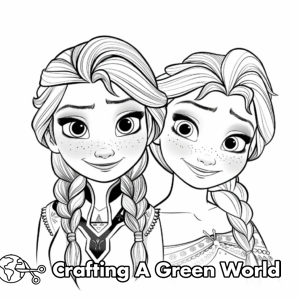 Anna And Elsa Coloring Pages - Free & Printable!