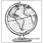 Antique Globe Coloring Pages for Adults 1