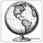 Antique Globe Coloring Pages for Adults 2