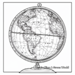 Antique Globe Coloring Pages for Adults 3