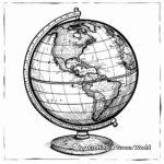 Antique Globe Coloring Pages for Adults 4