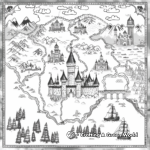 Antique Map Coloring Pages for Adults 1