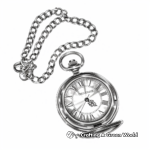 Antique Pocket Watch Coloring Pages 1