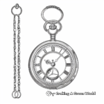 Antique Pocket Watch Coloring Pages 2