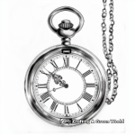 Antique Pocket Watch Coloring Pages 3