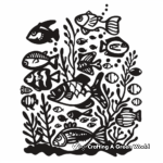 Aquatic-Themed Sharpie Coloring Pages 1