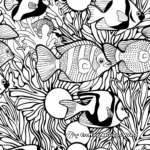 Aquatic-Themed Sharpie Coloring Pages 3