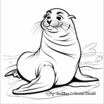 Arctic Sea Lion Coloring Pages 4