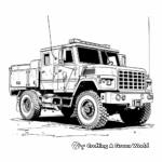 Armored Police Truck Coloring Pages for Kids 1