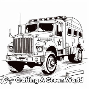 Police Truck Coloring Pages - Free &amp; Printable!