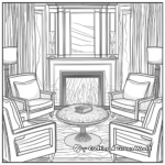 Art Deco Style Living Room Coloring Pages 2