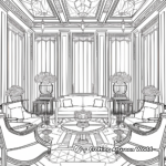 Art Deco Style Living Room Coloring Pages 3